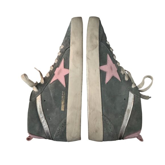 Golden Goose Mid Star Sneakers In Blue/Pink Women's Italy, Size 41 WORN ONCE - Picture 8 of 11